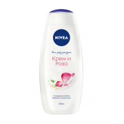 Nivea Гель-уход для душа ухаживающий - Крем и Роза, с маслом миндаля 500 мл