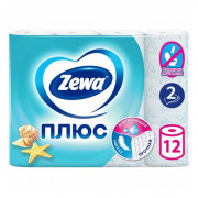 Туалетная бумага Zewa Плюс Свежесть Океана, 2 слоя, 12 рулонов