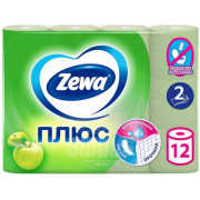 Туалетная бумага Zewa Плюс Яблоко, 2 слоя, 12 рулонов
