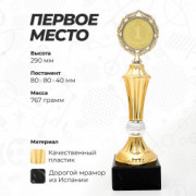 Кубок для награждения победителей и призеров соревнований и конкурсов за 1 место.