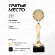 Кубок для награждения победителей и призеров соревнований и конкурсов за 3 место.